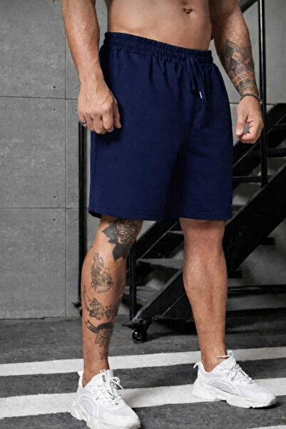 TREND ALİSSE Pantaloni scurți sport pentru bărbați, uni, cu buzunare, albastr...