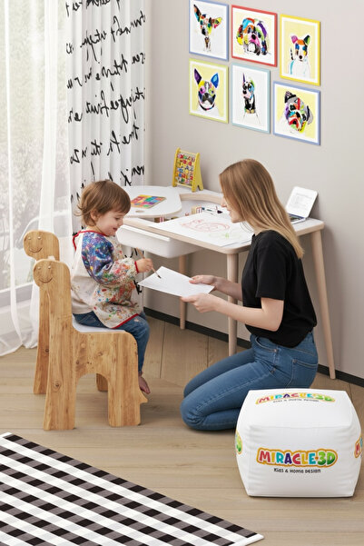 MİRACLE 3D Çocuk Oyun Etkinlik Çalışma Masası Ve Sandalye, Aktivite Masası