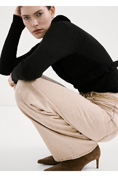 MANGO Woman Volanlı triko hırka