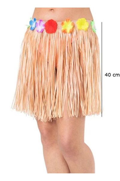 Kanonik Education Fusta hawaiană Luau Hula cu ciucuri de culoare paie