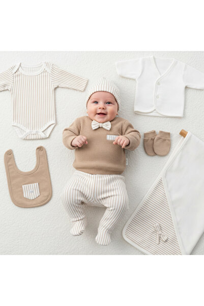 MİLAYS LİFE HOME COLLECTİON Baby Spirit 10 Pieces Baby Boy Bowknot Newborn Bo...