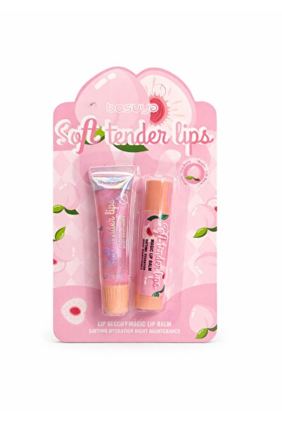 Bosuya ملمع و مرطب شفاة بخلاصة ( الخوخ ) يمنع الجفاف والتشقق