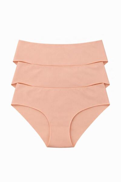 MAVİ QUMSAL Γυναικεία εσώρουχα μπικίνι, σετ 3 τεμαχίων, χρώμα σάρκας, χωρίς ρ...