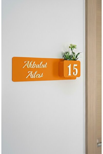 Amorf Design Flower Pot Door Number Home Gift Hotel Site Home Door Ornament