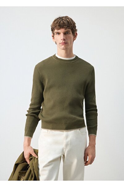 MANGO Man İnce mikro yapılı örgü kazak