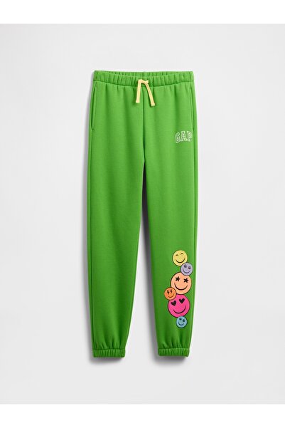 GAP Kız Çocuk Yeşil Relaxed Logo Jogger Eşofman Altı
