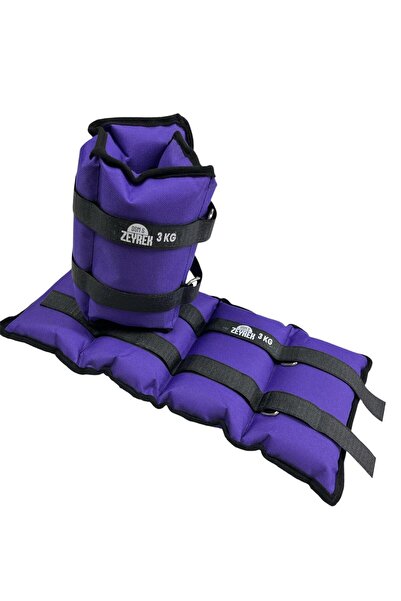 S ZEYREK 3 Kg × 2 Adet Toplam 6 Kg El Ayak Bilek Kas Güçlendiriçi Ağırlık Seti Kum Ağırlık Torbası