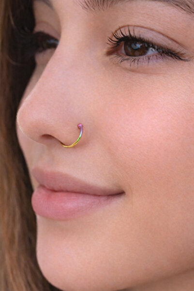 Sacce Scarves&Accessories Hologram Renkli Mini Topçuklu 8 mm Çelik Halka Hızm...