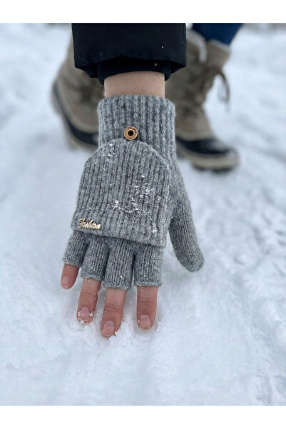 PIECE SIGNATURE Luxury Ribbed Gloves for Women with Capped Fingers and Cut-Ou...