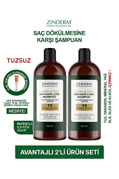 zinderm Saç Dökülmesi Karşıtı Hızlı Uzamaya Yardımcı Güçlendirici Keratin, Bi...