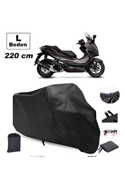 CoverPlus Siyah Tüm Modellere Uyumlu Motosiklet Brandası Motor Brandası, Yağmur Su Geçirmez Uv Korumalı