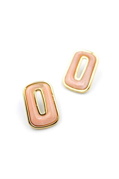 NW NessiWorld حلق مرصع بالأحجار - وردي