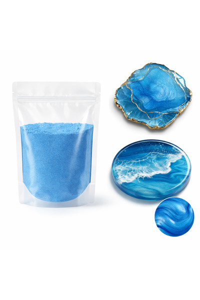 cnk craft shop Epoksi Açık Mavi 10gr Mini Mavi Toz Pigment Epoksi Boya, Mum B...