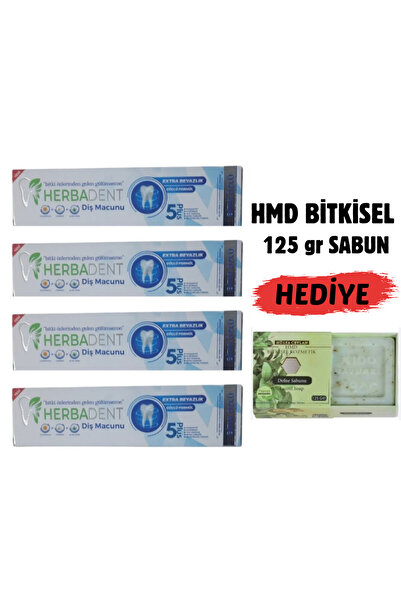 Herbadent Bitki Özlü Flörürsüz X 4 Ad.diş Macunu & 125 gr Hmd Sabun Hediye