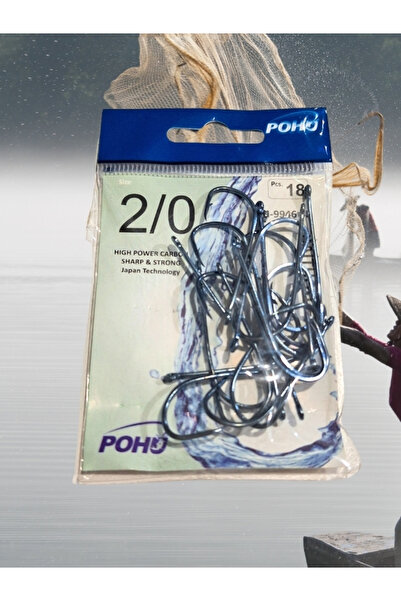 POHU Uzun Pa.la Delikli Sap 2/0 Numara 18'li Paket Parlak Mavi M-9946 Sb Bait...