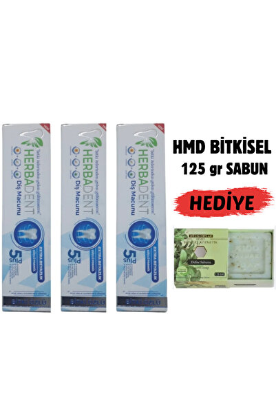 Herbadent 3’lü 50ml Özlü Diş Macunu & 125 gr Hmd Sabun Hediye