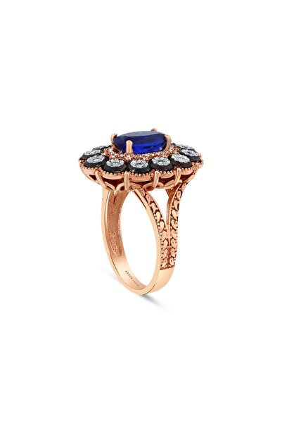 Assos Pırlanta 0.16 Karat Safir Taşlı Elmas Yüzük