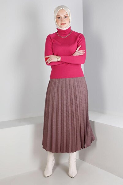 Alvina تنورة مطوية منقوشة 60352