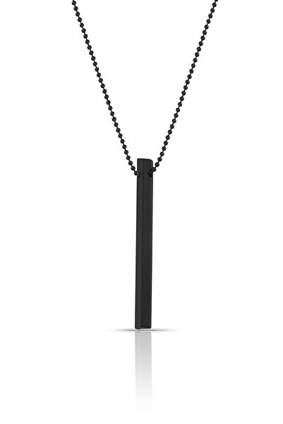 Duke Nickle Men's Black Metal Necklace Dekl1001