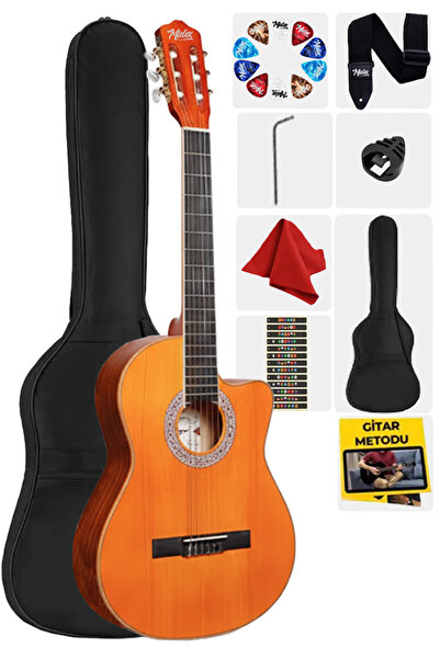 Midex Cg-395ylx Klasik Gitar 4/4 Kesik Kasa Full Set (ÇANTA ASKI METOD PENA)