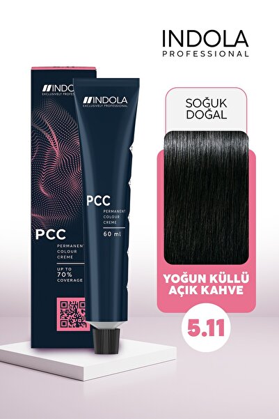 Indola PCC 5.11 60ML Yoğun Küllü Açık Kahve Saç Boyası