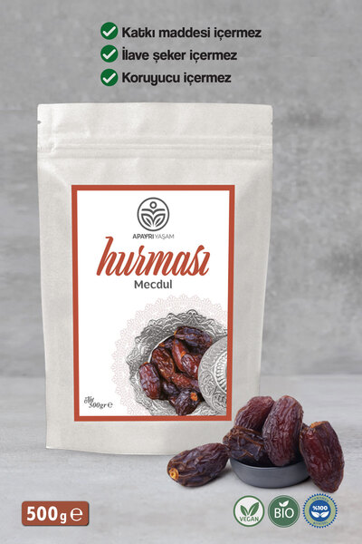 Apayrı Yaşam Mecdul Hurması Medine'den %100 Doğal Bio Hurma 500gr