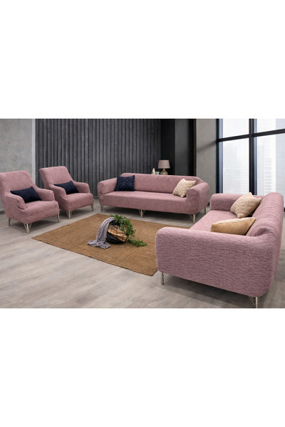 uzhanem Set cuvertură de canapea elastică din bumbac jacquard flexibil 3+3+1+...