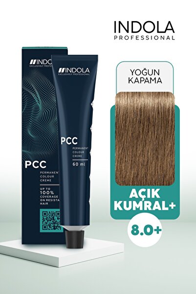 Indola PCC 8.0 + 60ML Yoğun Açık Kumral Saç Boyası