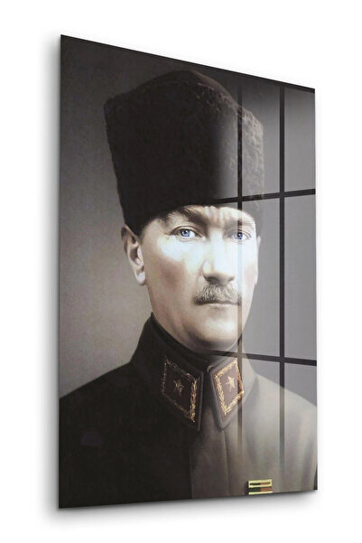 Decovetro Pictură pe sticlă cu uniformă militară a Ataturk