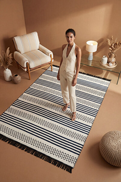 Cool Halı Lovely Gri Kilim Makinede Yıkanabilir Çift Taraflı Dokuma Akrilik İ...