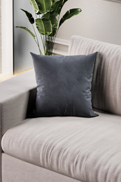 Mobpazar 1 Adet Kırlent Kılıfı Soho Antrasit Renk 43x43 cm 1 Adet