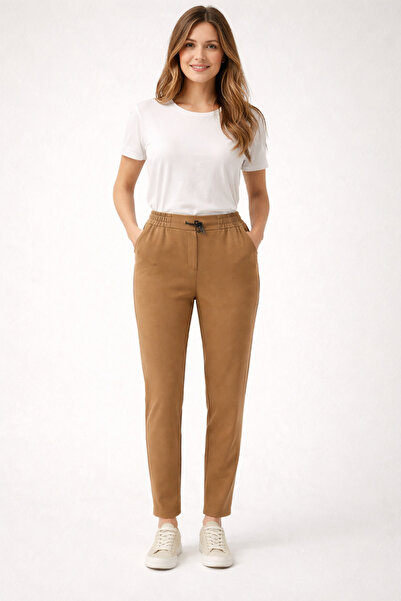 AYHAN Штани з еластичним поясом і широкими штанинами