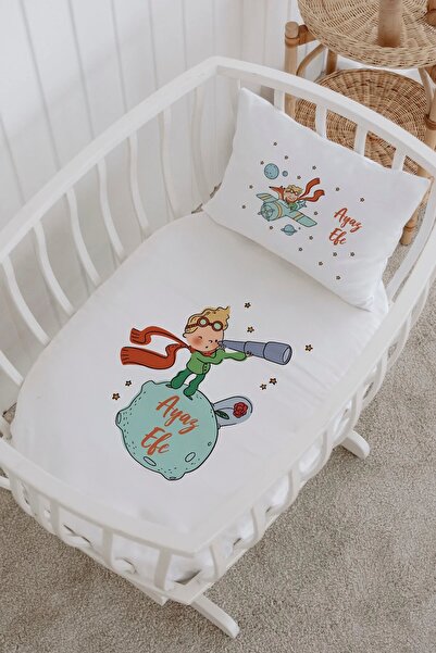 Lilabio İsme Özel %100 Pamuk Park Yatak Çarşaf Seti (100x120)