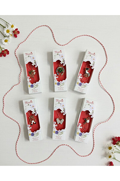 OEM Set de 24 broșe elegante în formă de mărțișor, diverse modele, ambalate i...