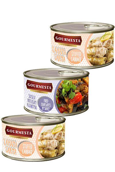 GOURMESTA 400 g 3'lü Hazır Yemek Seti (2 Adet Lahana Sarma, 1 Adet Soslu Patl...