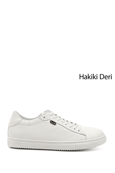 GÖNDERİ(R) Kadın Beyaz Bağcıklı Termo Taban Hakiki Deri Sneaker