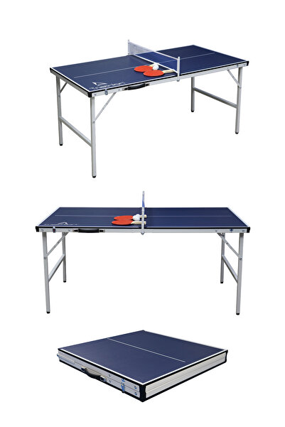 Triathlon T‑216 Portatif Katlanabilir Mini Masa Tenisi Masası | 152,4×76,2×66...