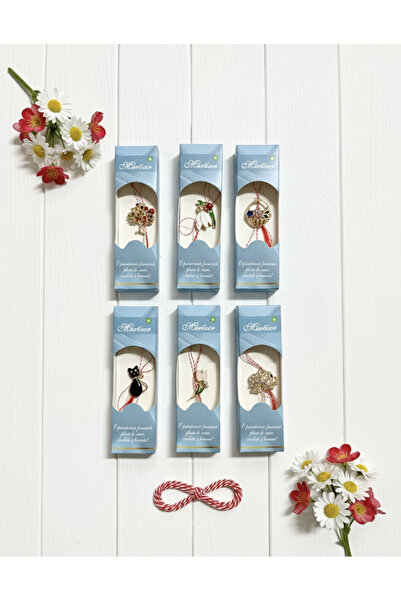 OEM Set of 24 Martisor Brooches, 13x4 cm, mixed patterns, March 1st Gift for ...