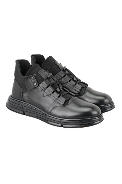 Desa Pavel Siyah Erkek Bağcıklı Deri Bot