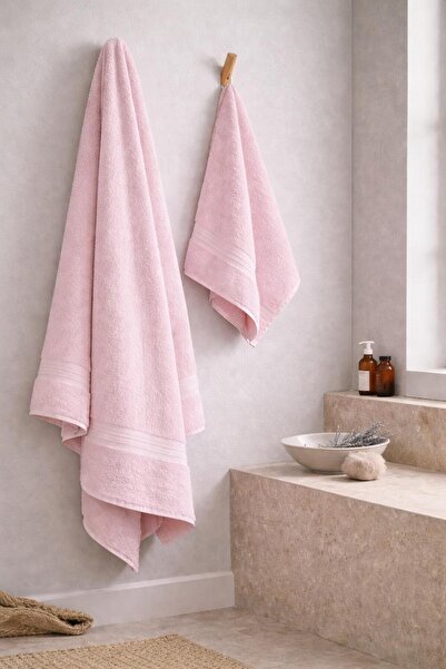 Eponj Home طقم مناشف حمام مكون من قطعتين 90x160 سم + 50x90 سم دي إس بودرا
