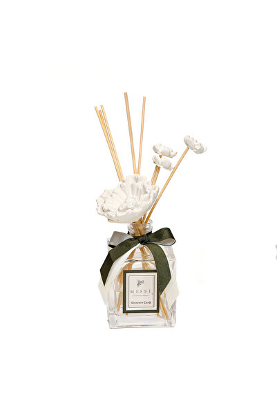 Missi 200 ml Kare Şişe Geceyarısı Çiçeği Taşlı Bambu Çubuklu Oda Kokusu