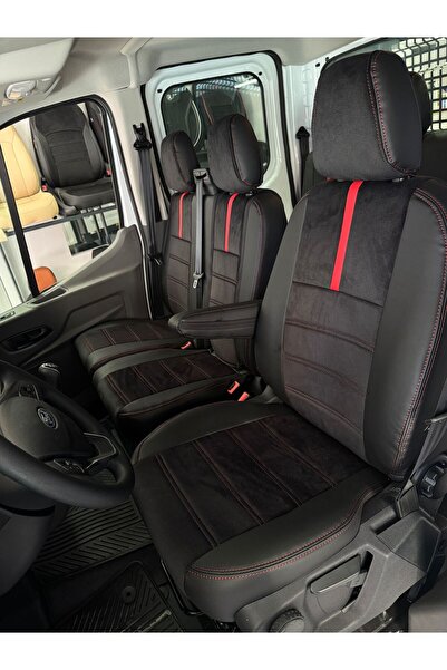 AKINCI غطاء مقعد السيارة متوافق مع فورد ترانزيت دبل كابين 6+1 موديلات 2015-2025