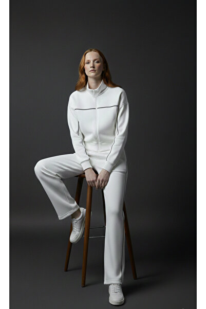 Ceyda Nur Örkcü Women's Fleece Lined Striped Tracksuit Set