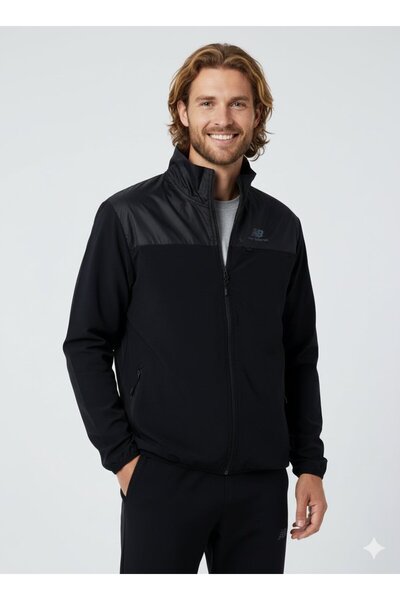 New Balance MNJ3235 Siyah Erkek Spor Giyim Mevsimlik Mont Ceket