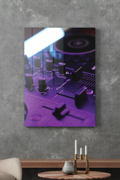 Decovetro Masa de DJ din sticla