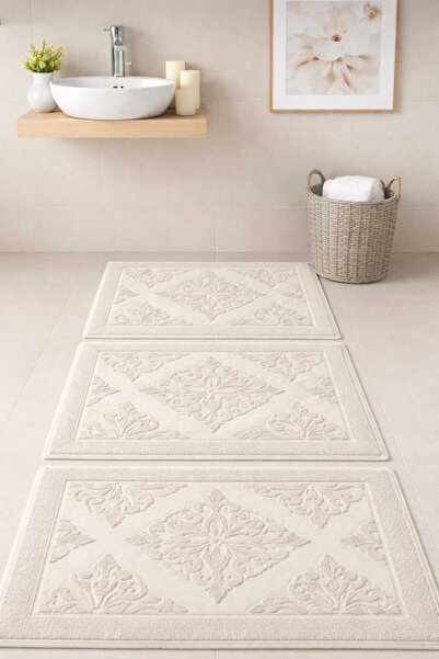 Mela Home 3 قطع من مناشف القدم - سجادة القدم 50*70 سم 3 قطع - للحمام - للضيوف...