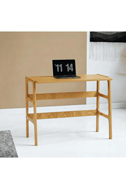 Woodesk Ceres, Ahşap, Çalışma Masası, Tik Renk