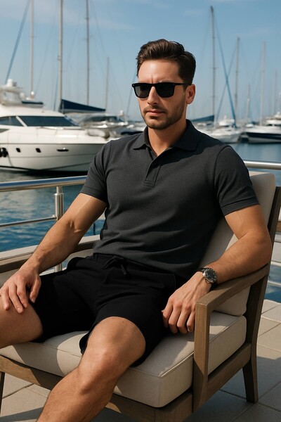 MARKAPIA Men's Combed Cotton Plain Shorts