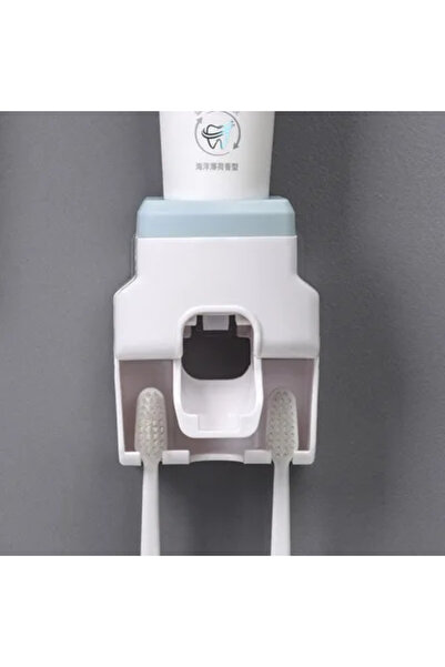 Choice موزع معجون أسنان أزرق اللون، أوتوماتيكي، يُثبت على الحائط، ملحق للحمام