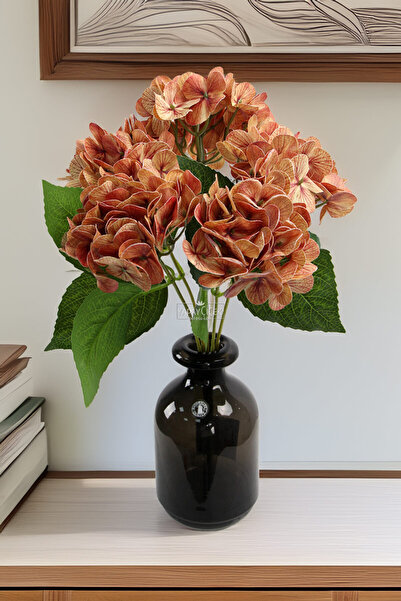 Yapay Çiçek Deposu باقة كوبية صناعية فاخرة 5 فروع 45 سم بني